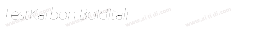 TestKarbon BoldItali字体转换 TestKarbon BoldItali字体转换